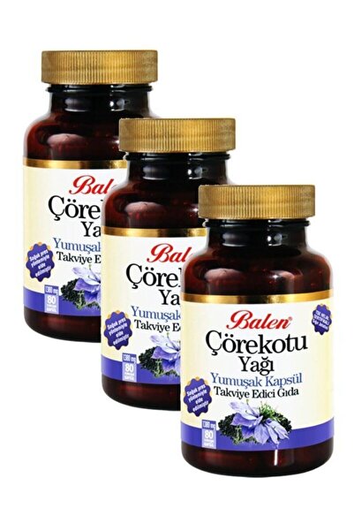 Balen Çörekotu Yağı Yumuşak Kapsül 1380 Mg 80 Kapsül 3 Adet