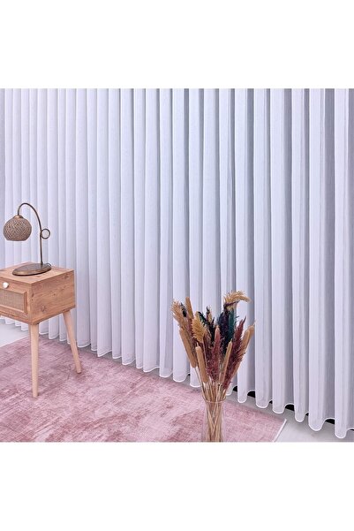 perhal perde ve halı Rain Patterned 1-2 Sparse Pleated Tulle Curtains