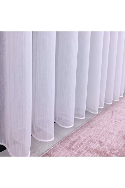 perhal perde ve halı Rain Patterned 1-2 Sparse Pleated Tulle Curtains