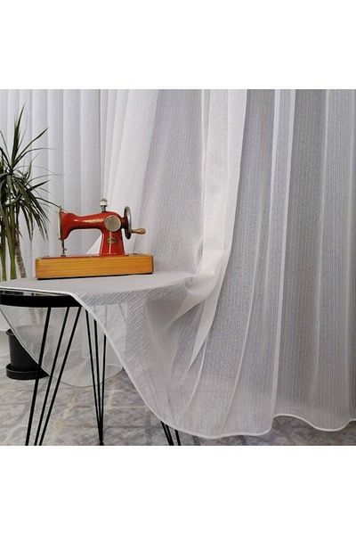 perhal perde ve halı Striped Sports 1-3 Close Pleated Tulle Curtain