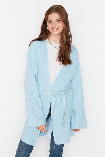 Trendyol Modest Cardigan - Blue - Regular fit
