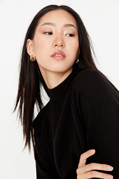 Trendyol Collection Knitwear Top and Bottom Set - Black Pleated Skirt, Twoaw23Au00184