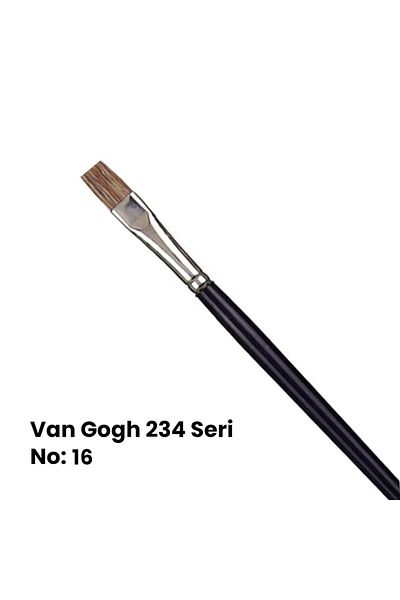 Van Gogh 234 Series Ox Ear Bristle Flat Cut Tip Brush No 16