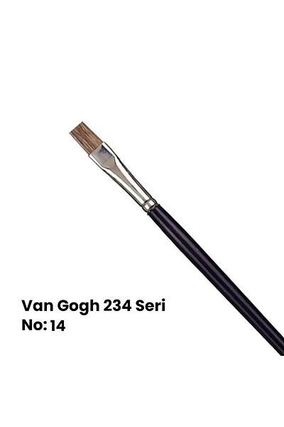 Van Gogh 234 Series Ox Ear Bristle Flat Cut Tip Brush No 14