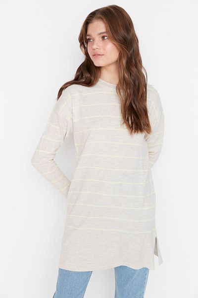 Trendyol Modest Pullover - Gelb - Regular Fit