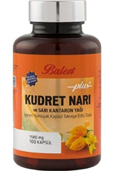 Balen Kudret Narı Plus& Sarı Kantaron Yağı Içeren Yumuşak Kapsül 1580mg 100