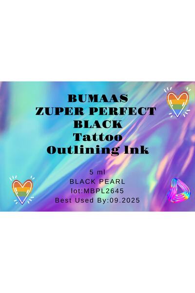 BUĞLEM Tattoo Kalıcı Dövme Makinesi Boyası En Kaliteli Süper Siyah Perfect Zuper Black 5 ml