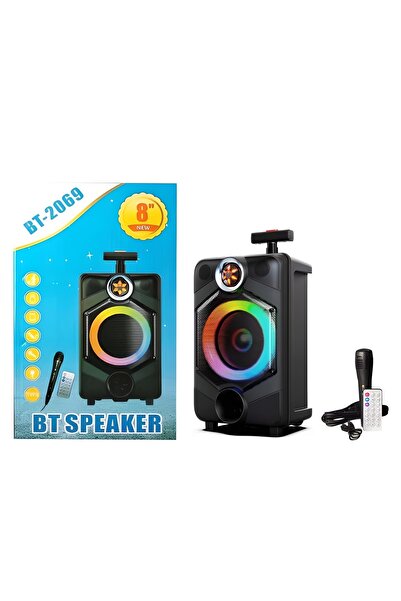 Platoon Pl 4432 8 Inch Bluetooth Işıklı Mikrofon Ve Kumandalı Speaker