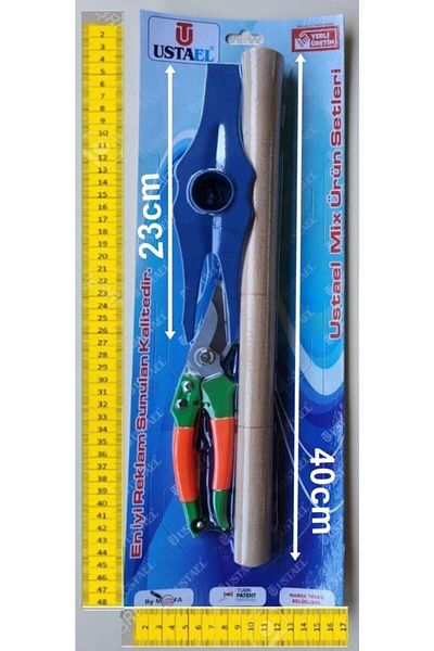 Ustael Handle Fork Garden Hoe and Flower Pruning Scissors