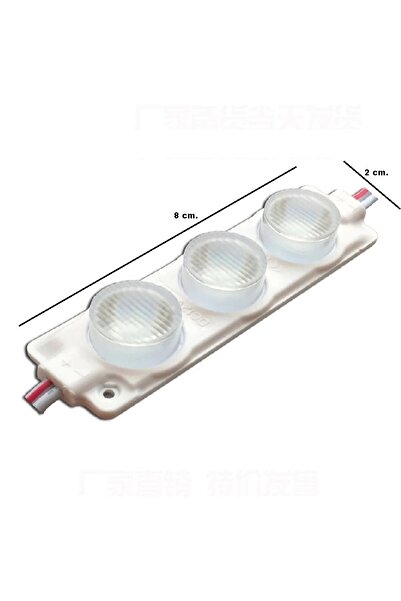 tawitec Mercek 3'lü Led 3 Watt - 12 Volt – Direk Güçlü Işık - Mavi - Kendinden Yapışkanlı - 10 Adet