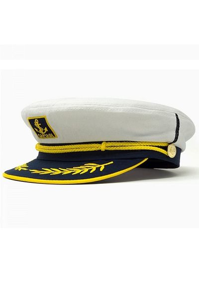 tahtakale marketi Sailor Captain Hat White 1stQuality Adult