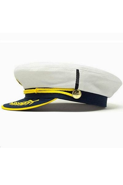 tahtakale marketi Sailor Captain Hat White 1stQuality Adult