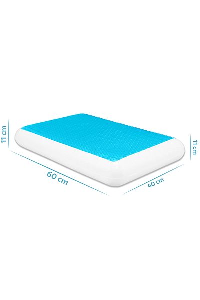 Viscofoam Πολυτελές Ορθοπεδικό Μαξιλάρι Δροσιστικό Visco Cushion Gel 60x40x11cm