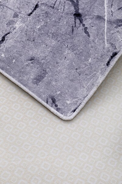 Dijidekor Granite Gray Digital Double Bath Mat Toilet Set Antibacterial