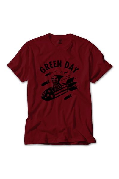 Z zepplin Tricou Green Day Skeleton Red