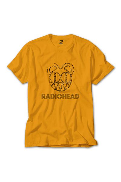Z zepplin Κίτρινο T-shirt με μοτίβο Radiohead Wave