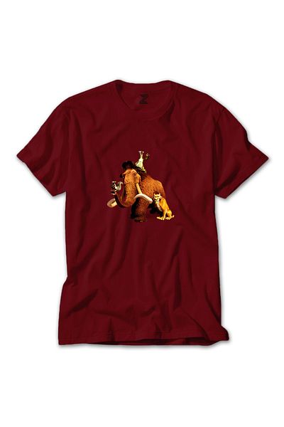 Z zepplin Ice Age Team Manny Red T-shirt