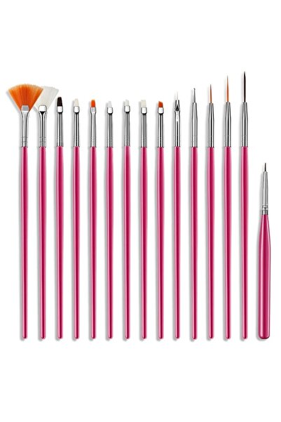Nail Master 15 Adet Naıl Art Dızayn Ve Jel Fırça Setı Rose