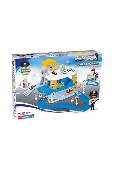 Dede Oyuncak 2 Katlı Polis Garaj Set ve Mega Pist