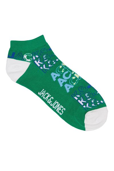 Jack & Jones Мъжки къси чорапи Jack Jones с цветно лого, зелени, 12217664-21
