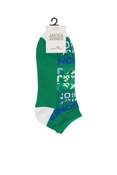 Jack & Jones Мъжки къси чорапи Jack Jones с цветно лого, зелени, 12217664-21