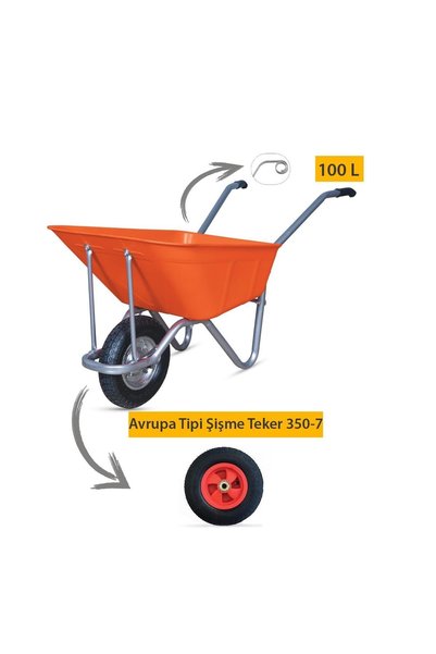 Kanat Megaplast El Arabası -100 Litre