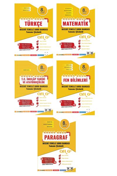 Omage Yayınları Omage 8. Sınıf Omage Gold Tüm Dersler Beceri Temelli Soru Ban...