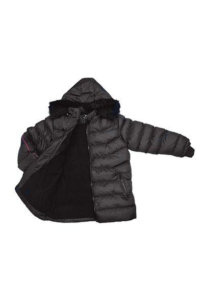 LifeForModa Boy's Stripe Detailed Zipper Pocket Furry Hooded Puffer Jacket Coat 4001