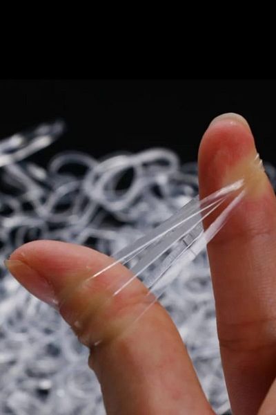 GLANSEO 1000 buc. Agrafă cu plasă elastică pentru păr alb, transparent, permanent