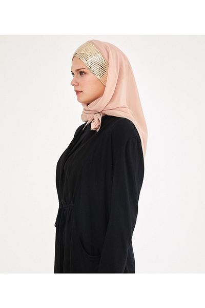 Differenza Triangle Chiffon Scarf - Nude Gold