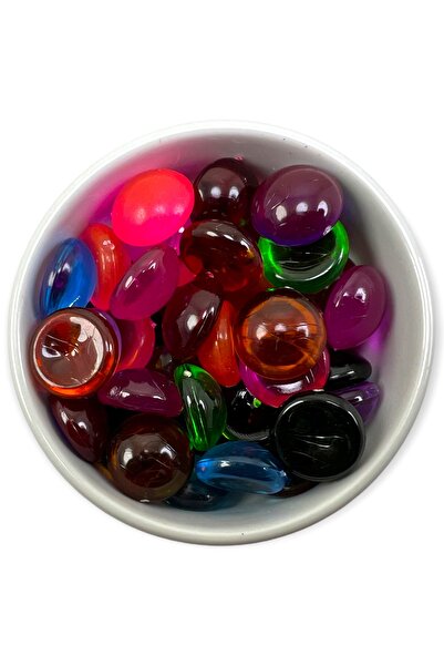 Genel Markalar 18 Mm Deliksiz Oval Kabak Boncuğu Su Kabağı Boncuğu Karışık Re...