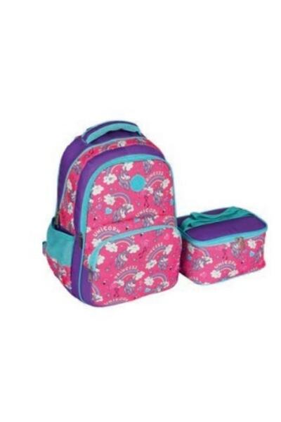 MODA Σακίδιο πλάτης και τσάντα φαγητού για κορίτσια με σχέδια, για το δημοτικ...