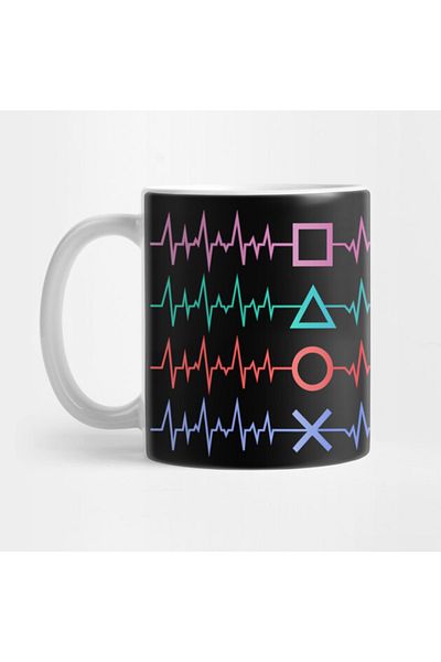 Pixxa Playstation Gamer Heartbeat Mug