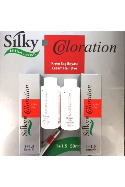 Silky Saç Boyası 7.74 Fındık Kabuğu 1+1,5 50 Ml 2 Adet Boya 2 Adet Oksidan