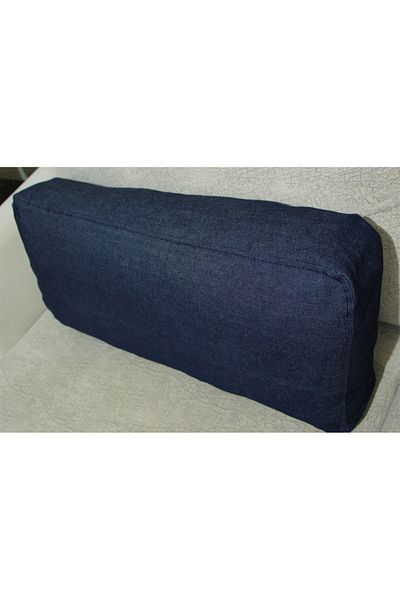 AYPETEKS Pernă pentru talie din țesătură pentru tapițerie din denim albastru/pernă pentru spate/pernă pentru scaun/față de pernă pentru canapea