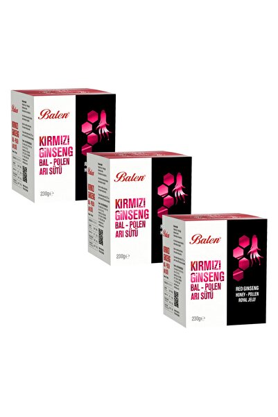 Balen Kırmızı Ginseng Bal Polen Arı Sütü Macun 230 Gr X3 Adet