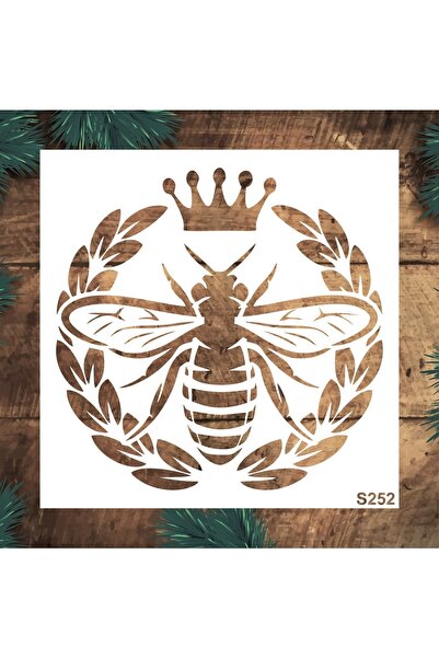 STENCİLTASARIM Stencil Tasarım S252 Arı - Dekoratif Duvar Ve Eşya Boyama Şabl...