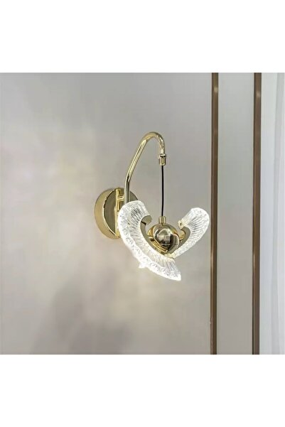 burenze Luxury Modern Crystal Sarkıt Led Aplik Gold Sarı