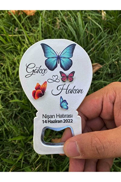 DeryalarDijital 10 Adet Balon Şekilli Magnet Baskı Düğün Nişan Nikah Söz Magn...