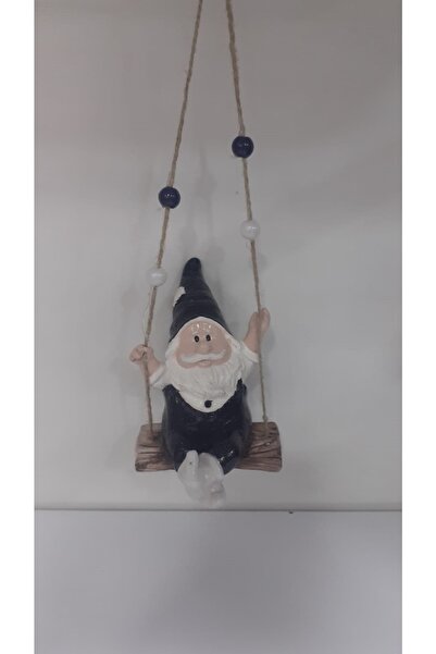 Salıncaklı Bahçe Balkon Gnome Cüce Dekoratif Biblo Süs Cüce