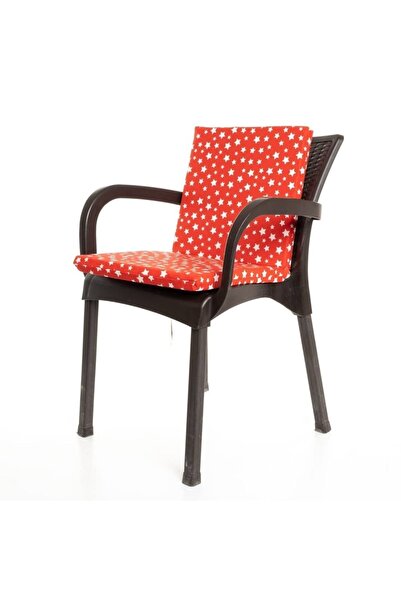 mer-tim ezberbozan ev tekstili Mer-tim Bahçe Balkon Salon Kırmızı Yıldız Dese...