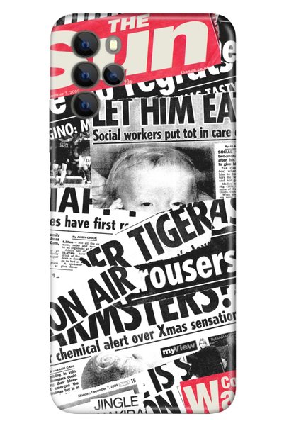 omix X700 Case Silicone Moderna Patterned Newspaper News