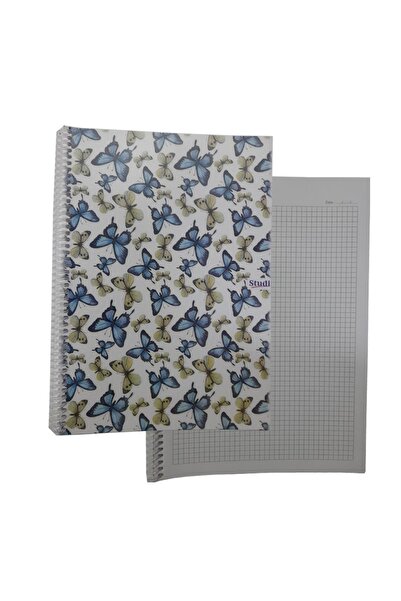 Studi Kareli 72 Yaprak Spiralli Defter A4 Boy Desenli Plastik Kapak 1 Adet St...