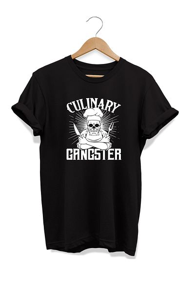 remonz Μπλουζάκι με στάμπα της σειράς Food Gangster Chef από 100% βαμβάκι σε μεγάλο μέγεθος