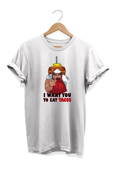 remonz Μπλουζάκι με στάμπα Tacos σειράς Food 100% Cotton Plus Size