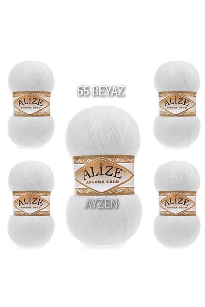 Alize Ayzen Home Angora Χειροποίητο Πλεκτό Σχοινί 5 Συσκευασία