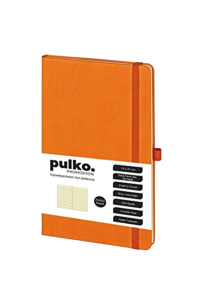 Pulko Promosyon Klasik 224 Sayfa Termo Suni Deri Kapak Çizgili Not Defteri 13...