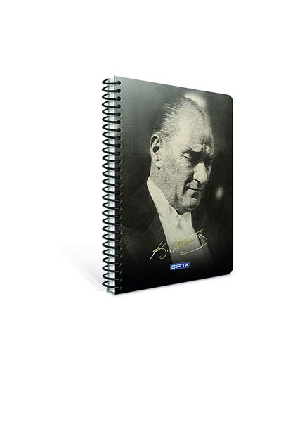 Gıpta 2651 Ataturk Spiral Hard Cover Notebook 17x24 100/4