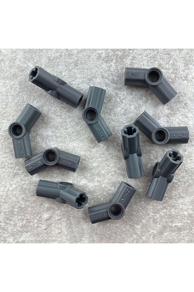 LEGO Original Technic Custom Axle Connector Angled#3 Connection Parts Dark Gray 2 Pieces to Send