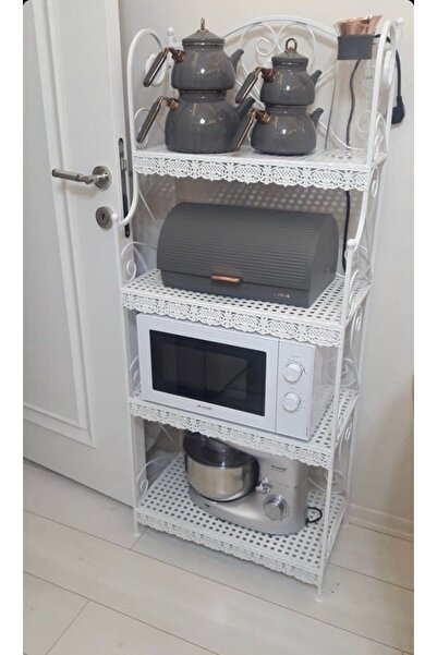 Ferforje Naz tasarım Naz Tasarım Ferforje Dekorasyon 4 Katlı Geniş Dantel Det...